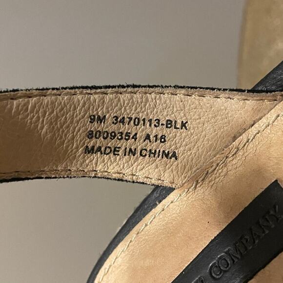 Frye Size 9M Black Suede Wedge Sandals | Braided Espadrille Heel, Sold Out, New - Picture 9 of 10